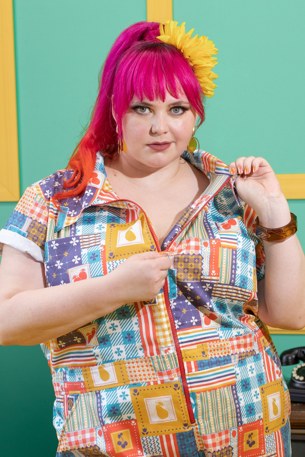 Patchwork Jumpsuit in Periwinkle Twinkle