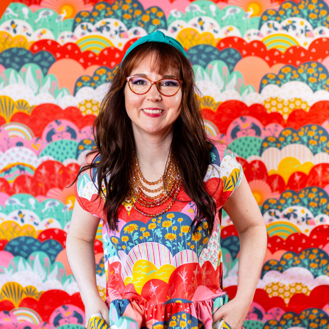 Knit Midi Dress in Mint & Strawberry Meadow