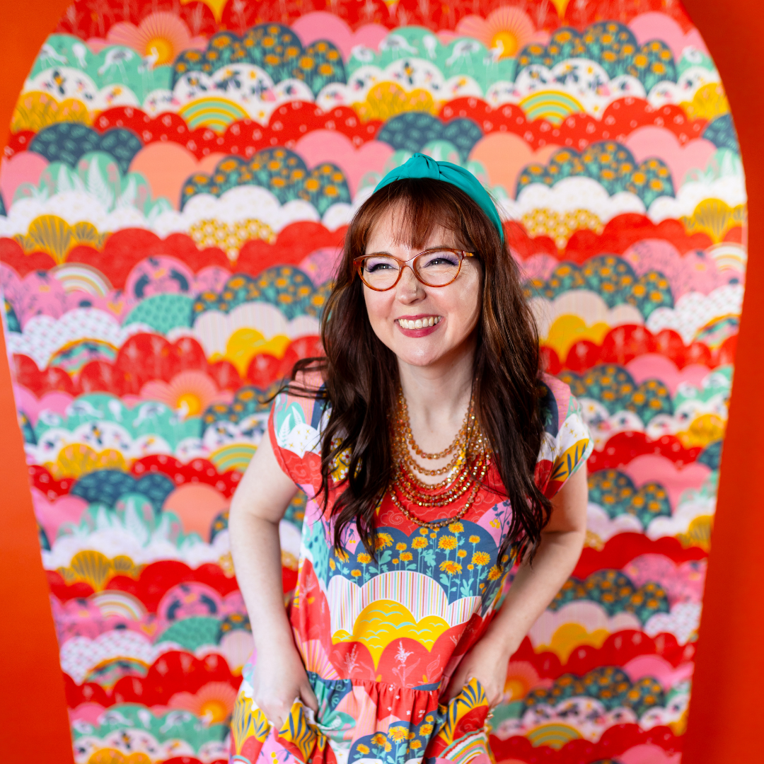 Knit Midi Dress in Mint & Strawberry Meadow