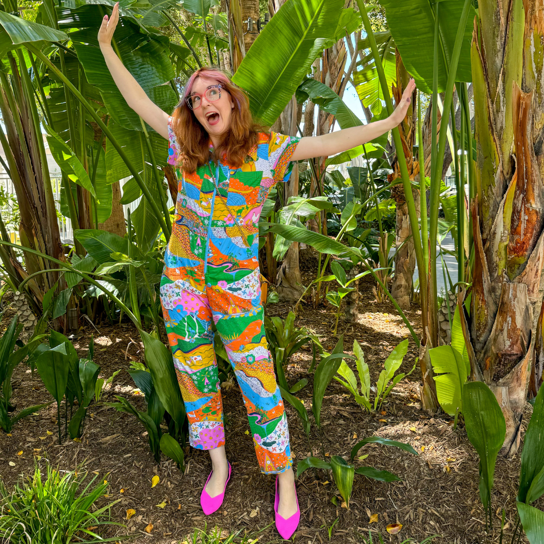 Landscape Jumpsuit in Rainbow Farm- Re-Stocked!