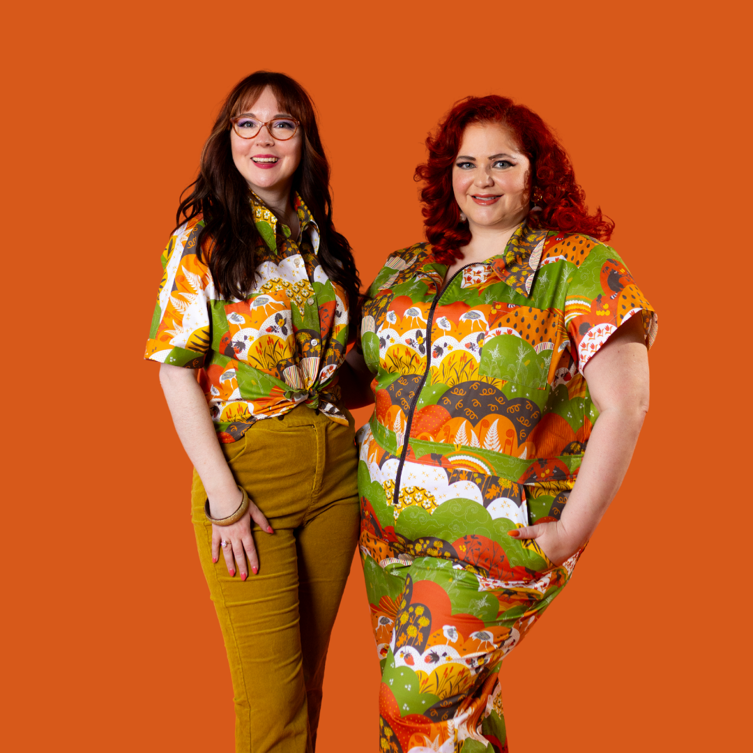 Jumpsuit in Earth-toned Meadow Print