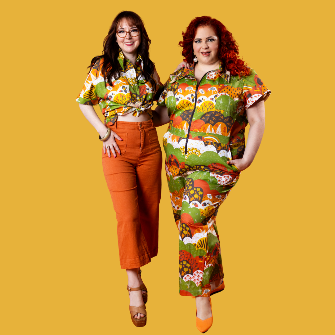 Jumpsuit in Earth-toned Meadow Print