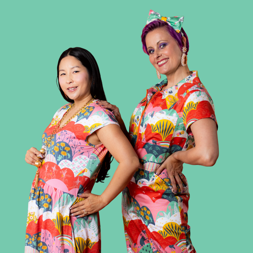 Jumpsuit in Mint & Strawberry Meadow Print