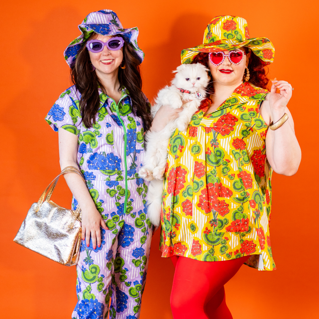 Modflower Wallpaper Jumpsuit in Lavender