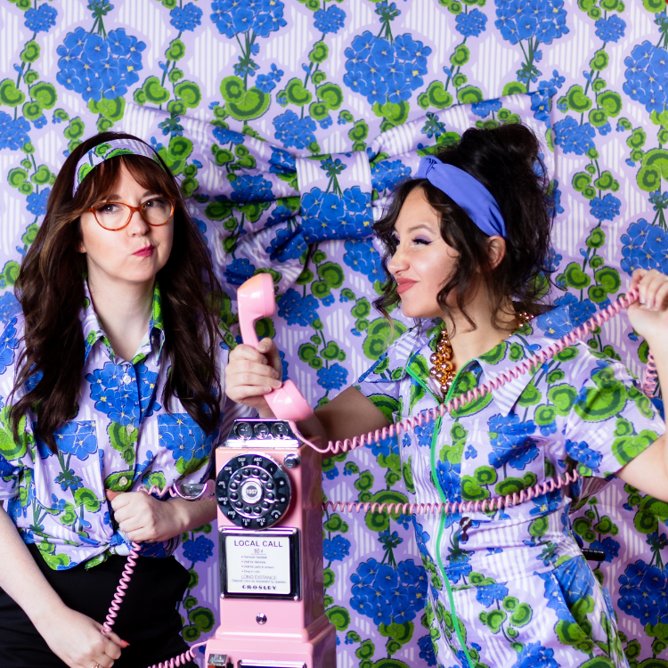 Modflower Wallpaper Jumpsuit in Lavender