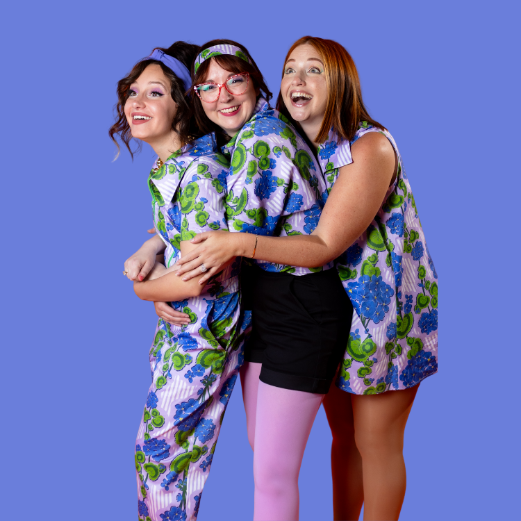 Modflower Wallpaper Glam Mini House Dress in Lavender