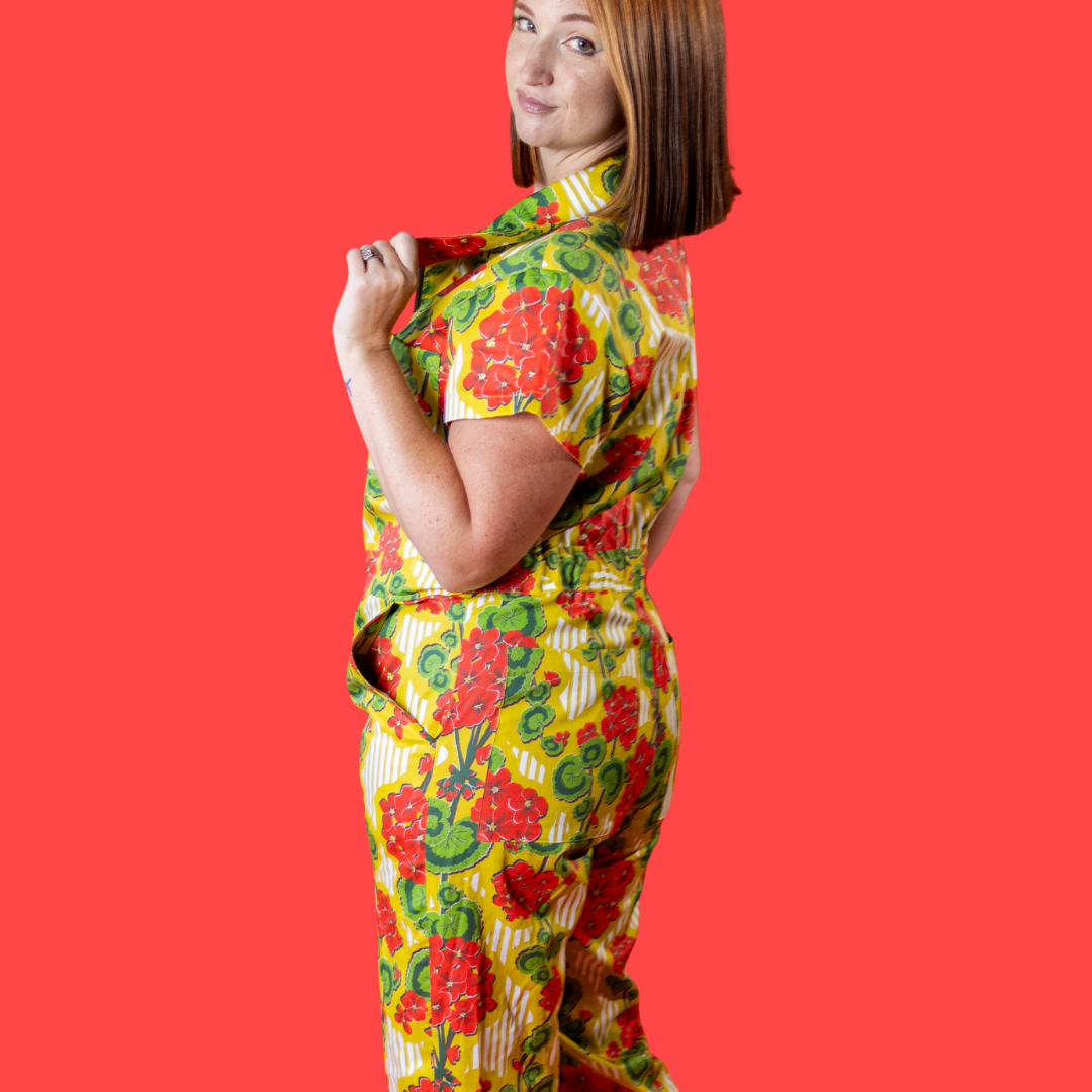 Modflower Wallpaper Jumpsuit in Sunshine