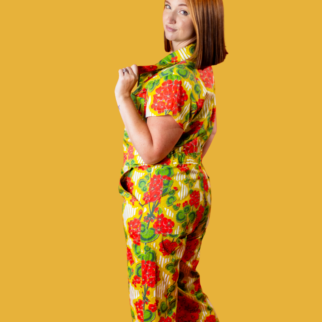 Modflower Wallpaper Jumpsuit in Sunshine