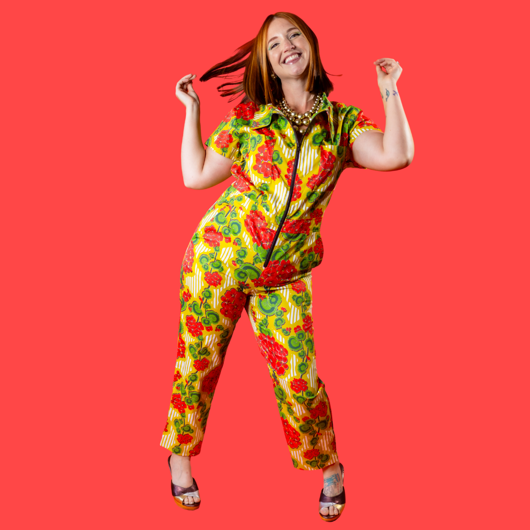Modflower Wallpaper Jumpsuit in Sunshine
