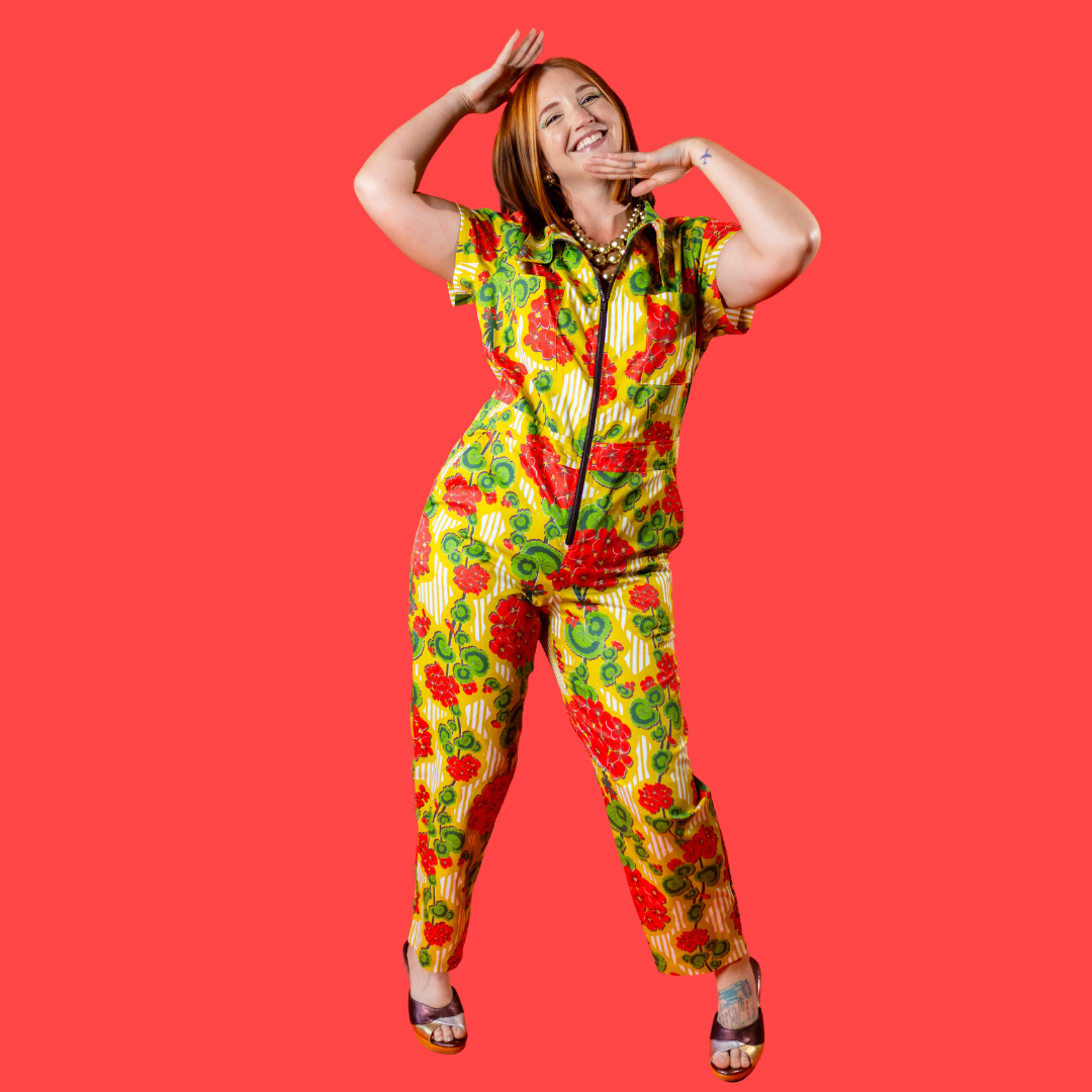 Modflower Wallpaper Jumpsuit in Sunshine