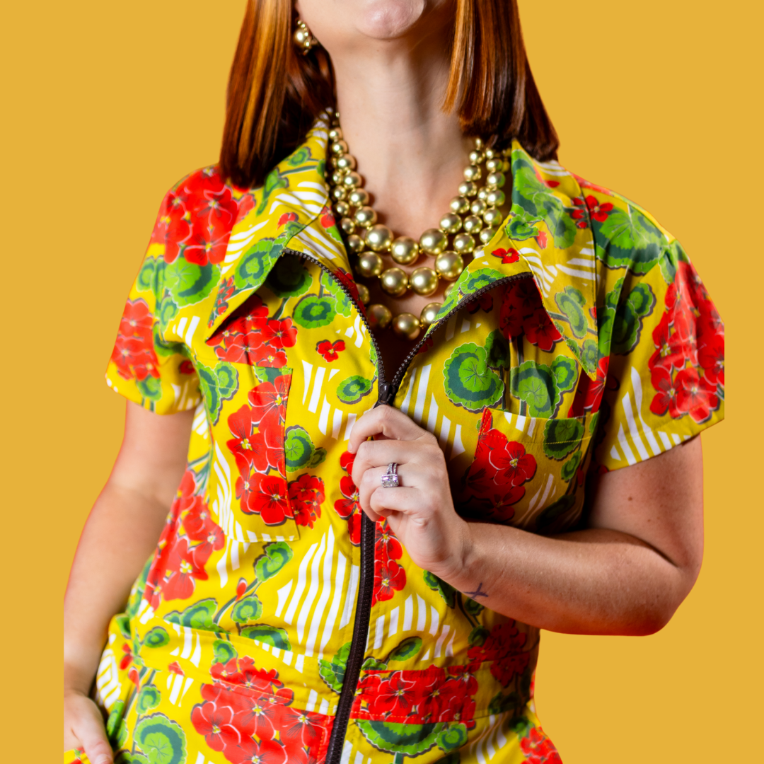 Modflower Wallpaper Jumpsuit in Sunshine