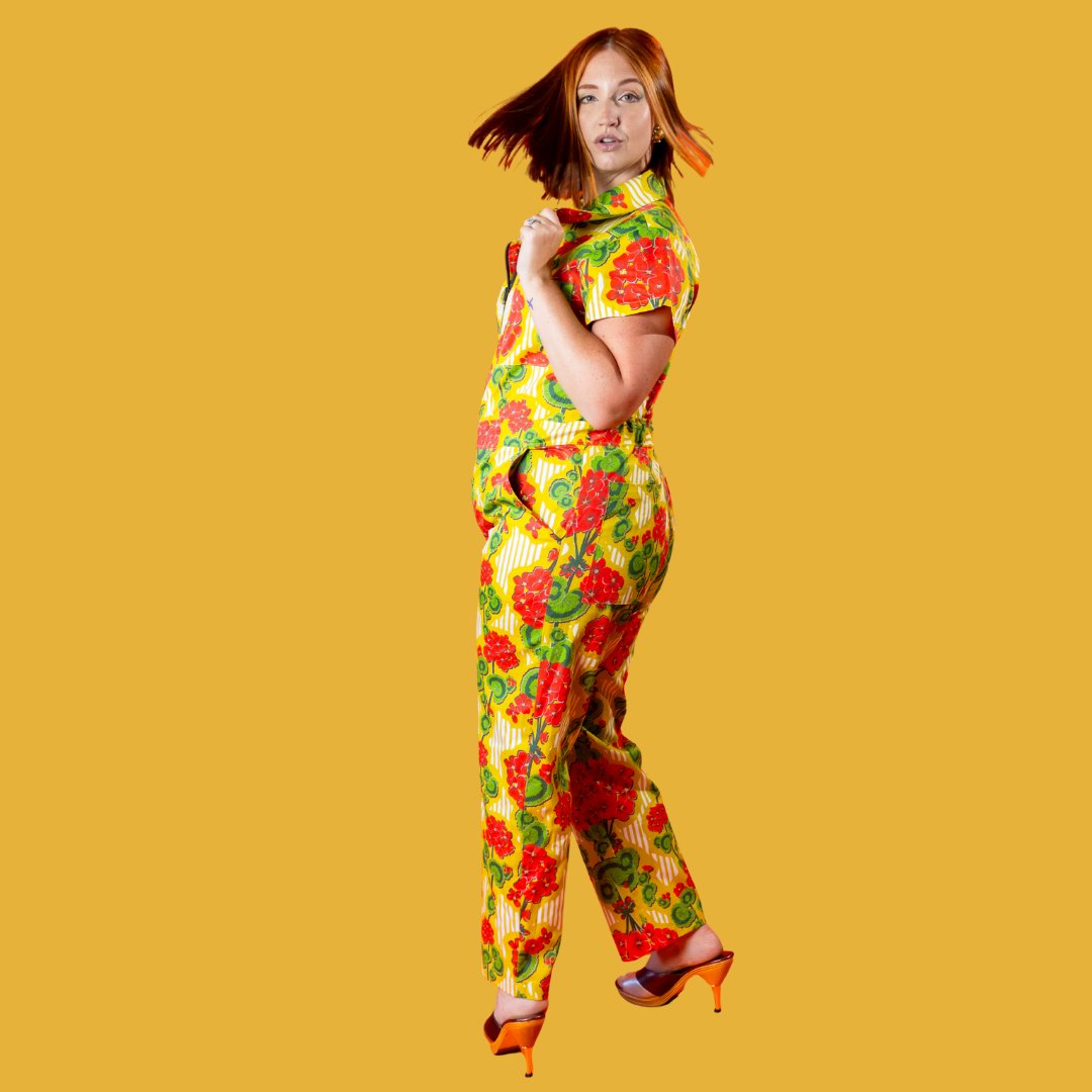 Modflower Wallpaper Jumpsuit in Sunshine
