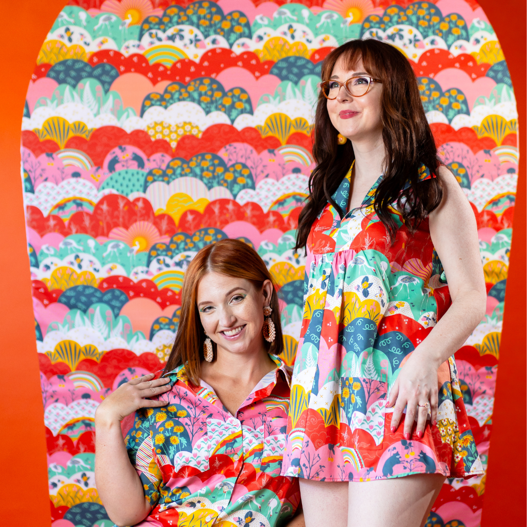 Glam Mini House Dress in Mint & Strawberry Meadow