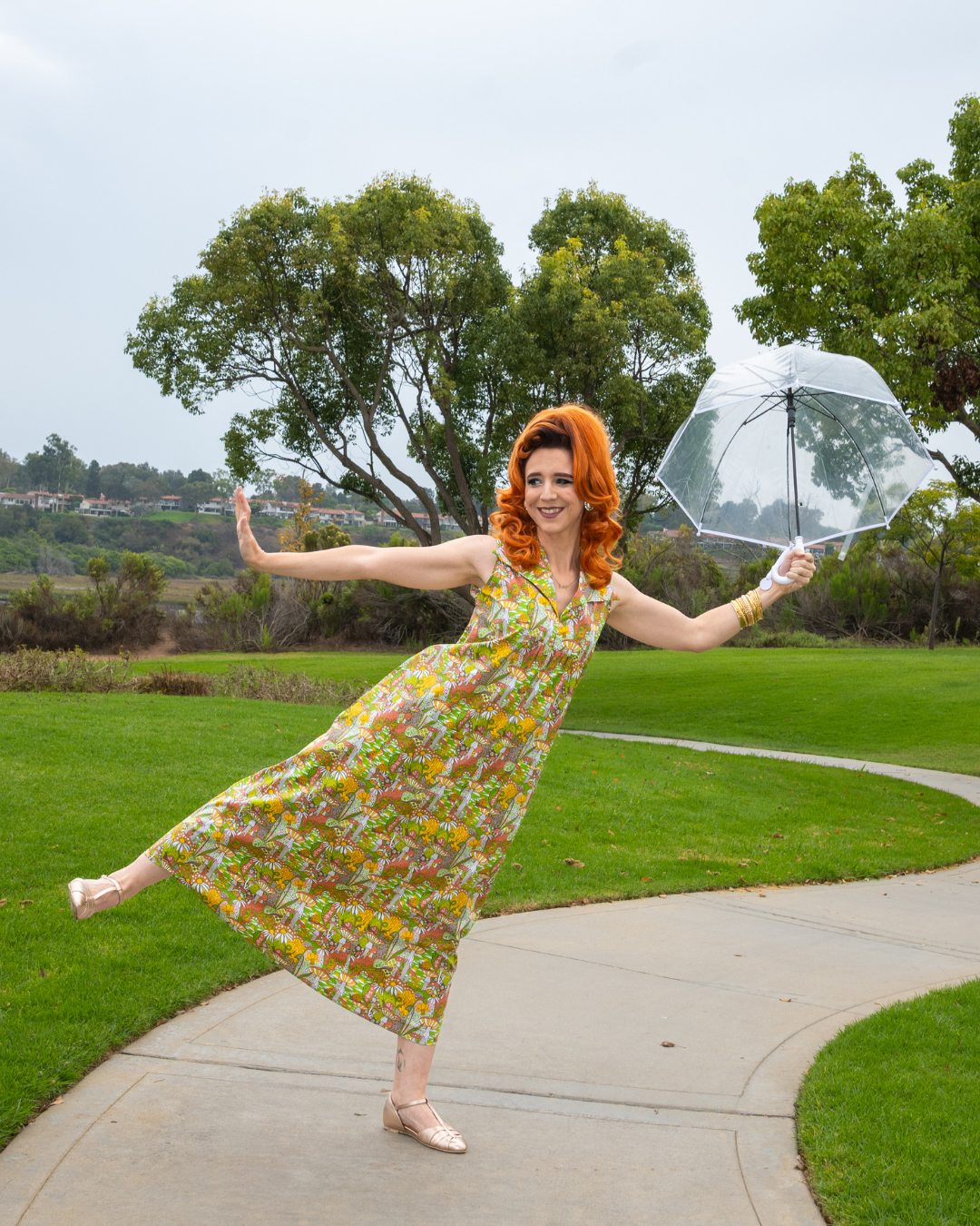 Glam Maxi House Dress in Olive Mushroom