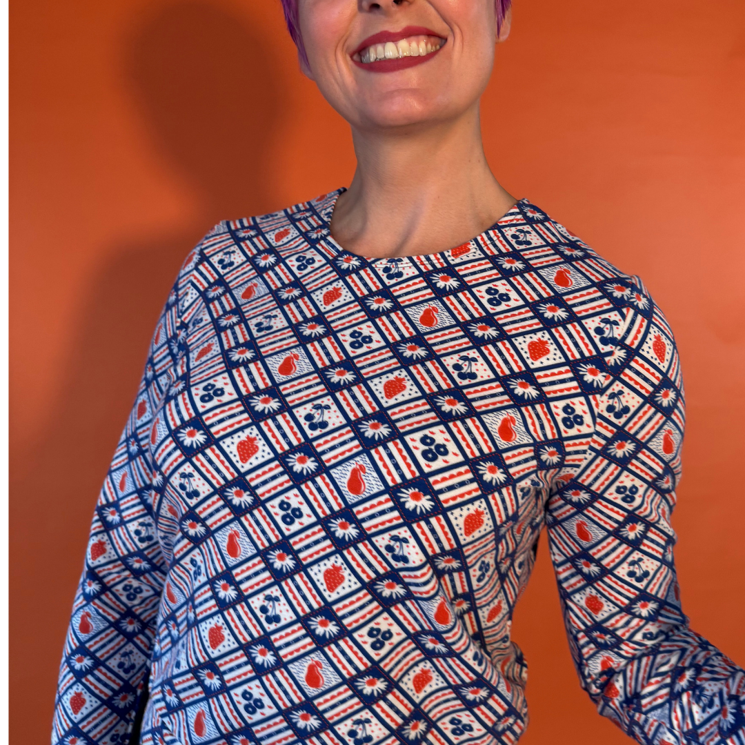 Fruit Picnic Pullover in Blueberry