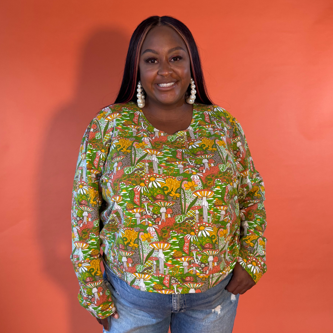 Magnificent Mushroom Pullover in Olive
