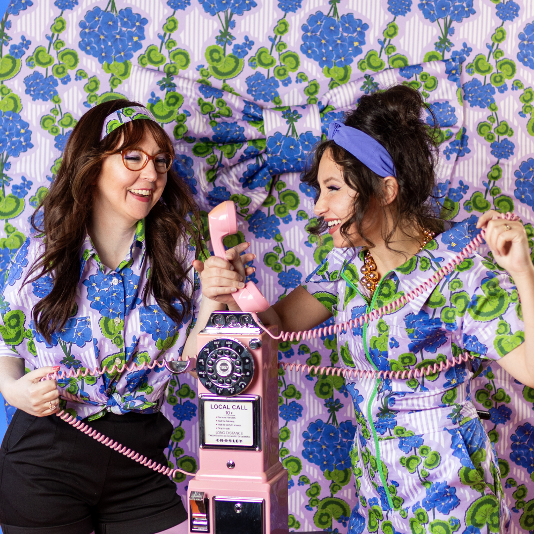 Modflower Wallpaper Jumpsuit in Lavender