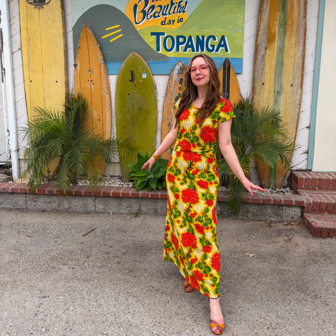 Mod Wallpaper Twist Belt Pocket Maxi in Sunshine