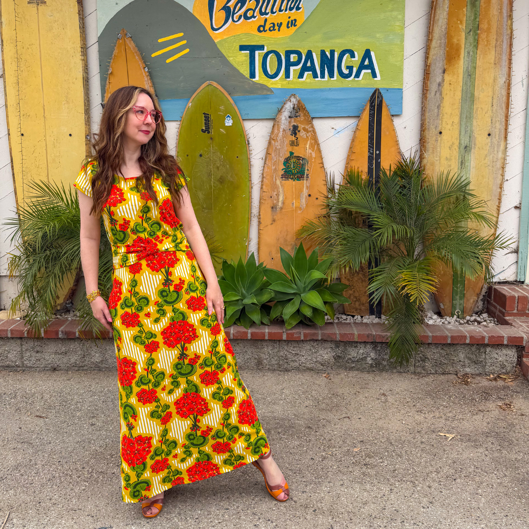 Mod Wallpaper Twist Belt Pocket Maxi in Sunshine