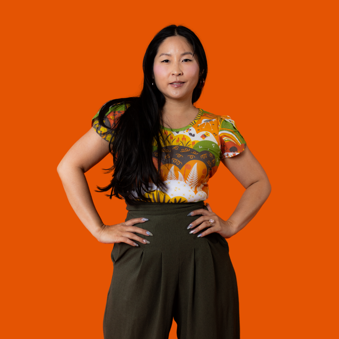 Earth-Toned Meadow Print Tulip Sleeve