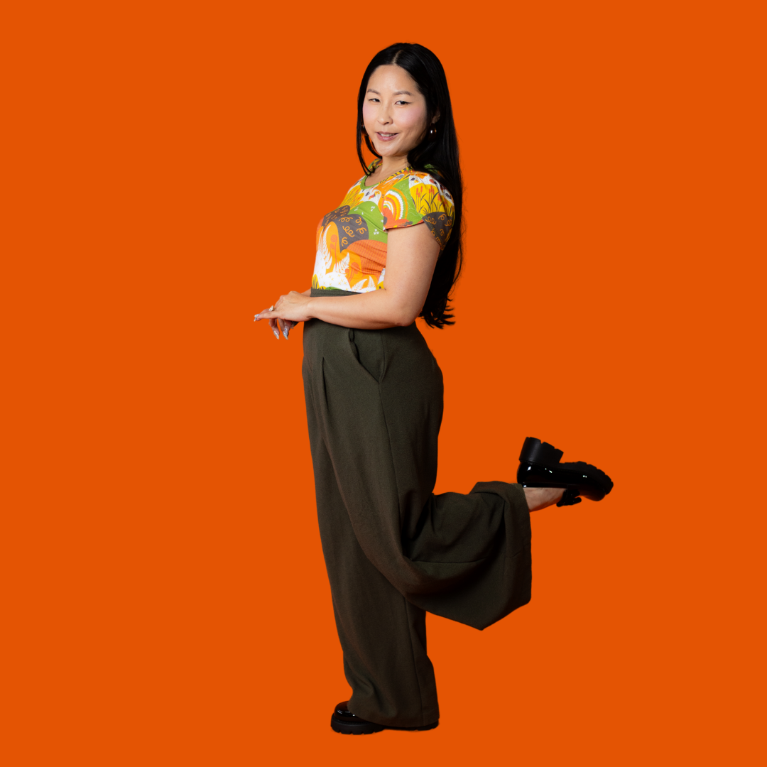 Earth-Toned Meadow Print Tulip Sleeve