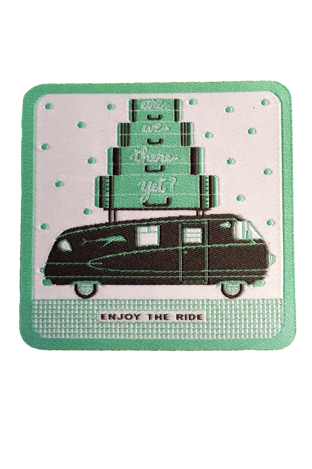 Are We There Yet Patch in Grey & Mint