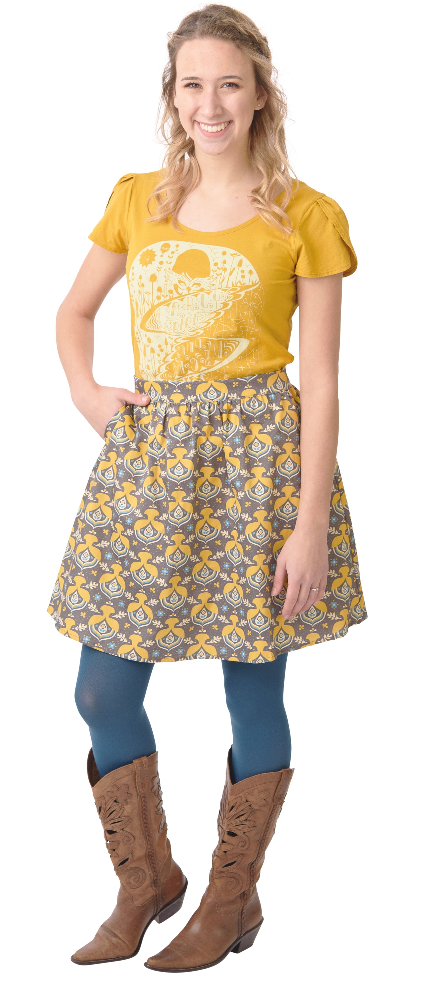 Adorable Acorns Skirt in Coolest Grey